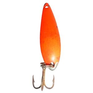 Vintage Acme Fiord Spoon 1/4 oz Fishing Lure Orange Nickel 2" Rare Tackle